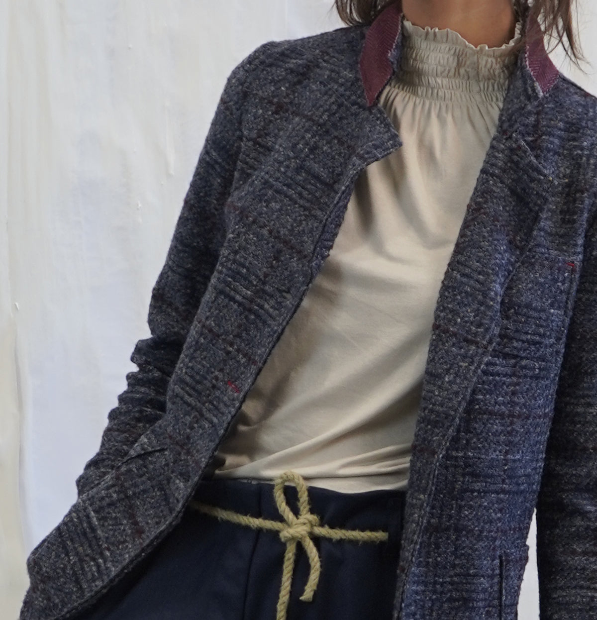 Giacca in lana cotta