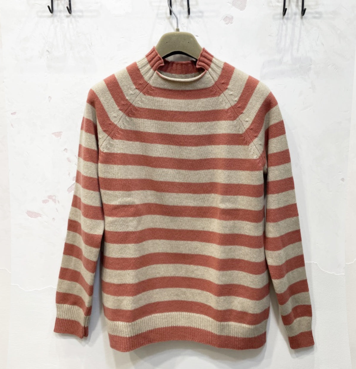 Maglia rigata cardata