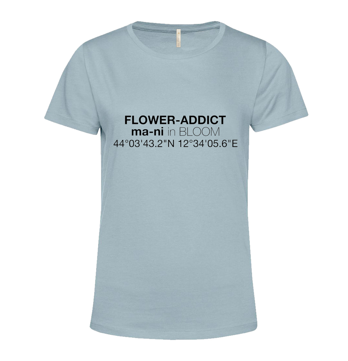 Tshirt scritta flower addict
