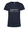 Tshirt scritta flower addict