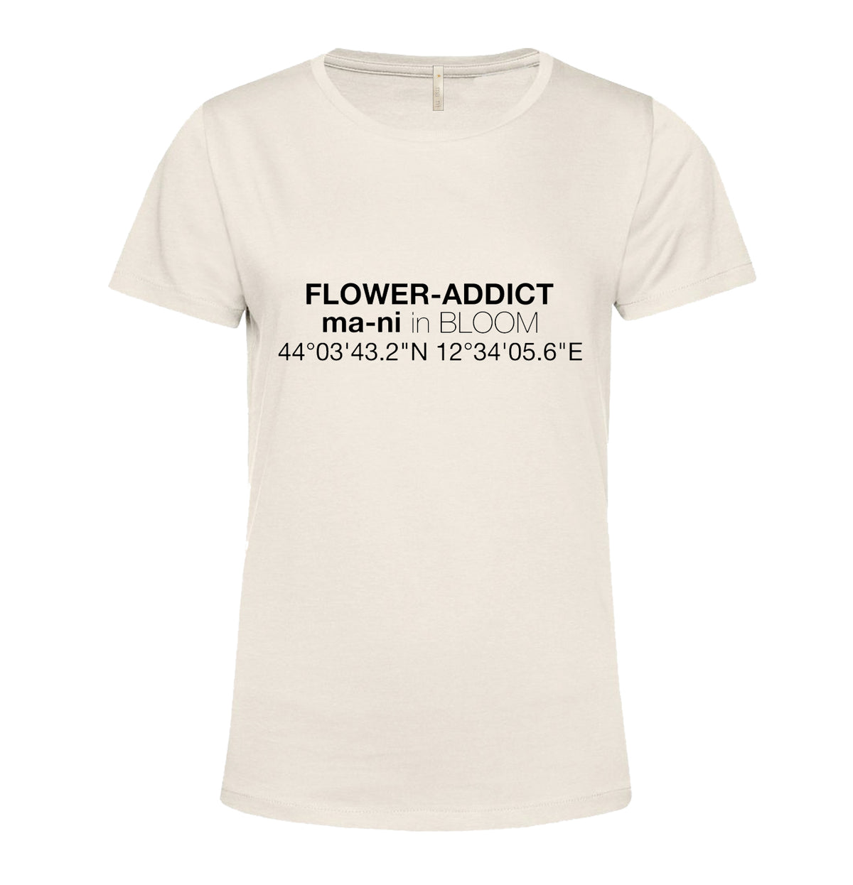 Tshirt scritta flower addict