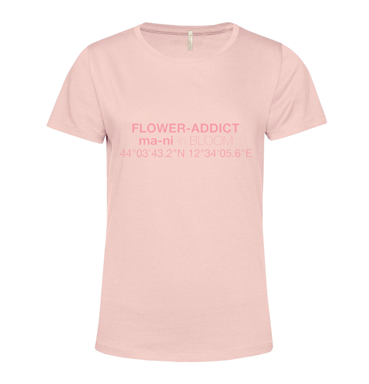 Tshirt scritta flower addict